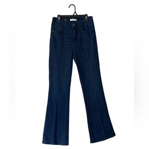 Ryegrass Women's Dark Wash seamed front flare jeans